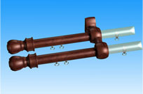 兴达欧式重型窗帘双轨樱桃红