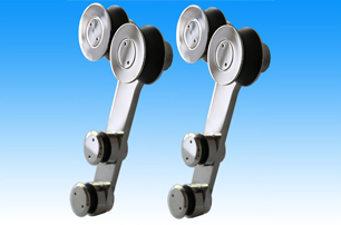 重型滚轮式无框玻璃门夹